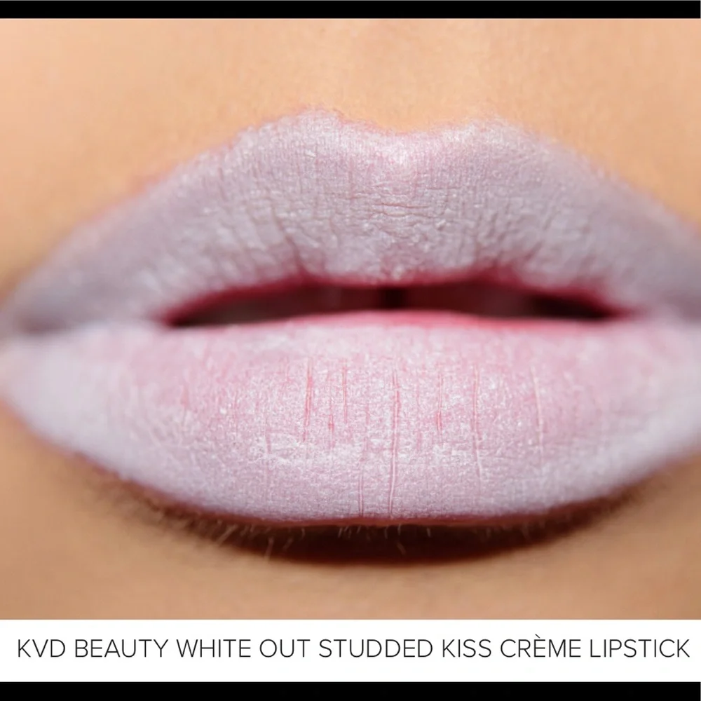 KVD Kat Von D Studded Kiss Creme Lipstick WHITE OUT mixer shade new goth… - Picture 9 of 11